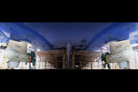 Azipod propulsion simplifies hull construction, which lower the water resistance by 8% (credit: ABB Marine & Ports)
